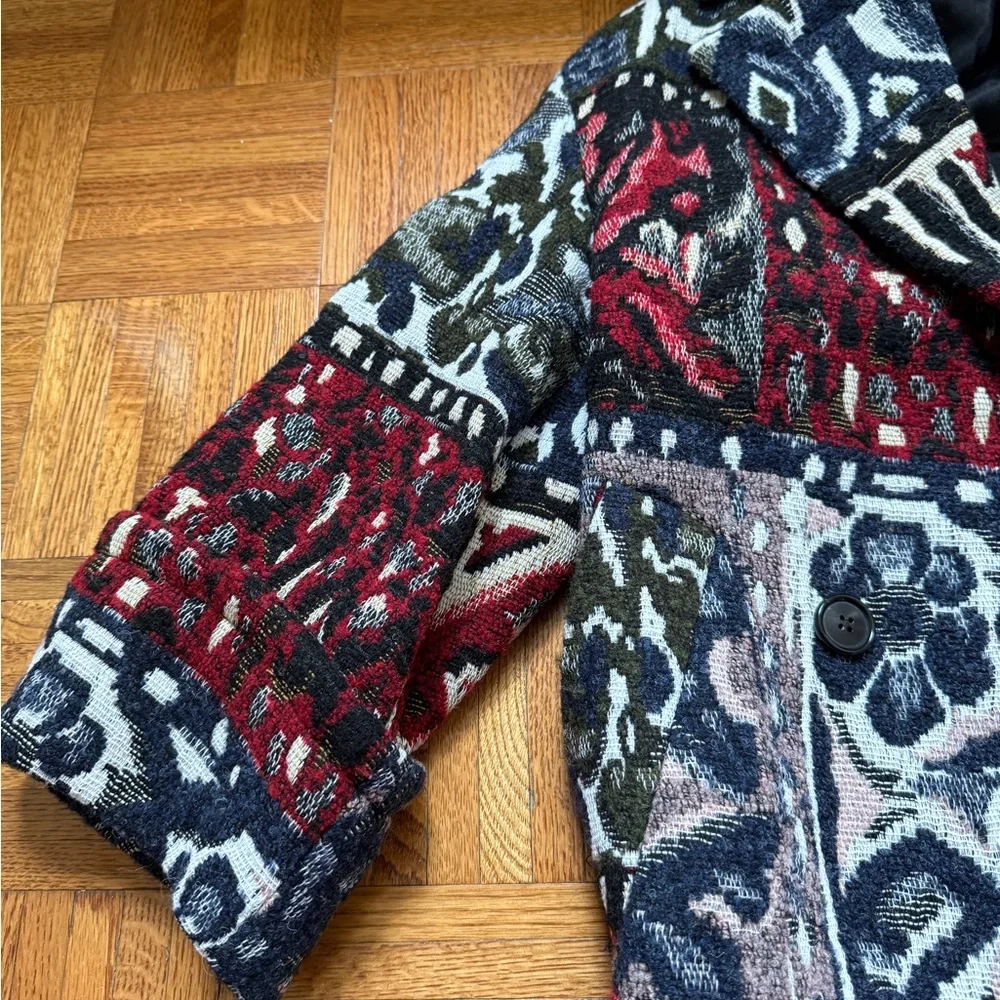 Zara X Native Jacquard Coat - Picture 3 of 5
